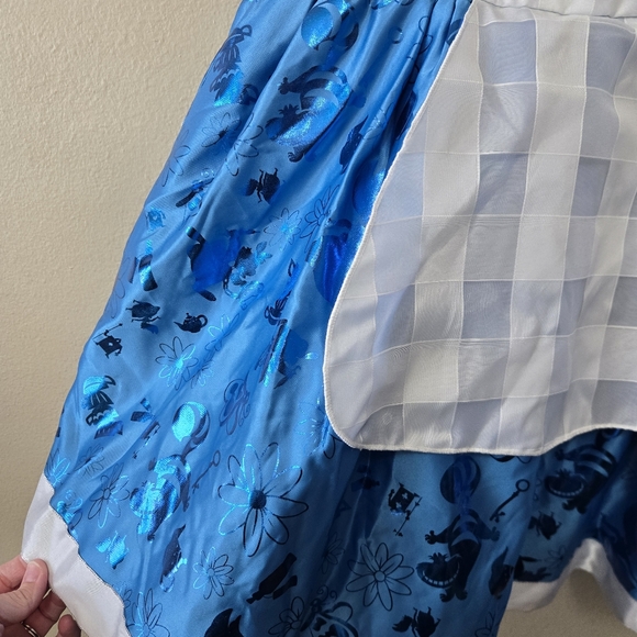 DISNEY STORE Alice in Wonderland Costume Dress Blue Girls 11/12 NEW NWT - Picture 5 of 11